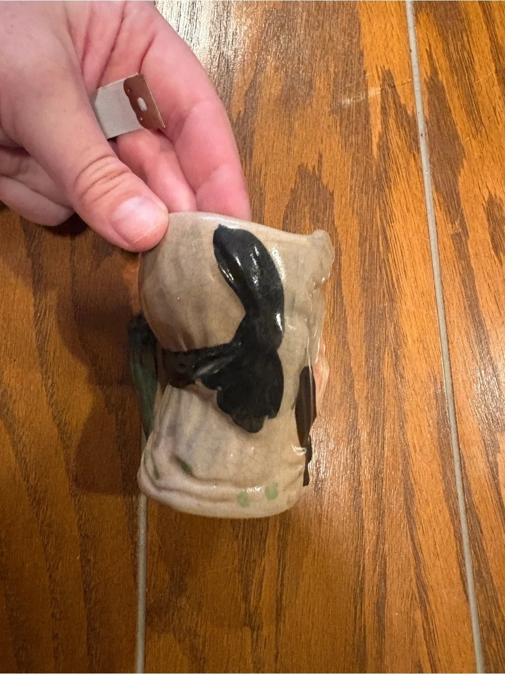 Vintage Old Woman Character Toby Mug in Cream, Green & Black